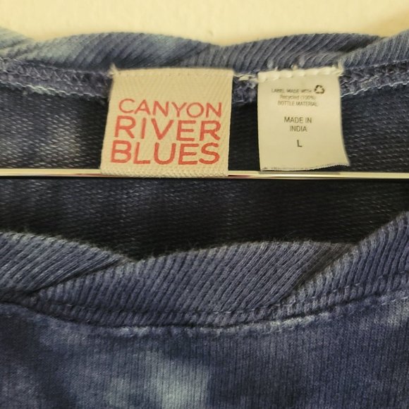 Canyon River Blues Womens Sz L Long Sleeve Tie Dye Terry Sweatshirt Hippie Top - Picture 5 of 11